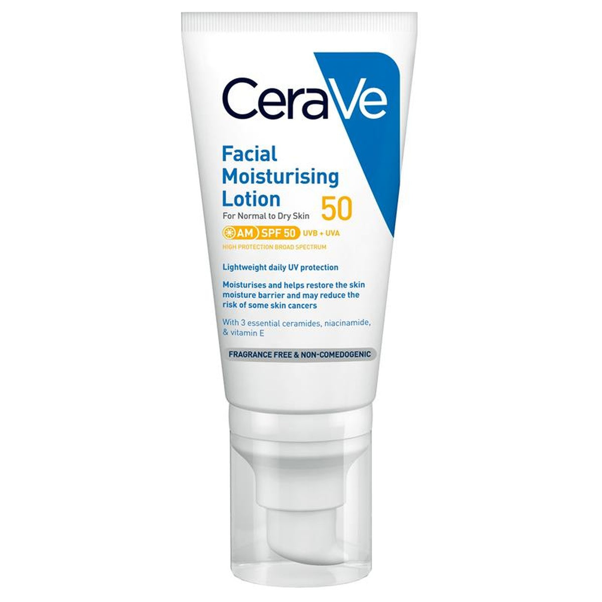 CeraVe Facial Moisturising Lotion SPF50+ 52ml, front of pack