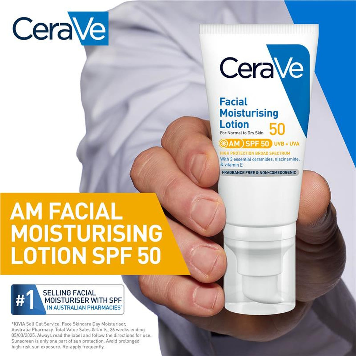 CeraVe Facial Moisturising Lotion SPF50+ 52ml, ingredients panel