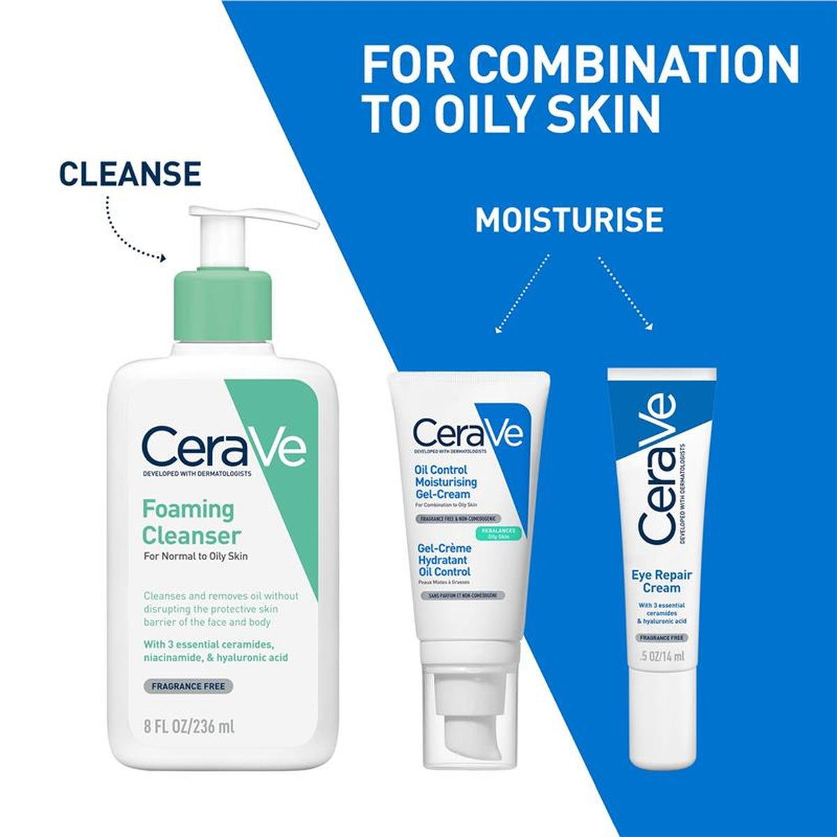 CeraVe Oil Control Moisturising Gel-Cream 52ml, in use