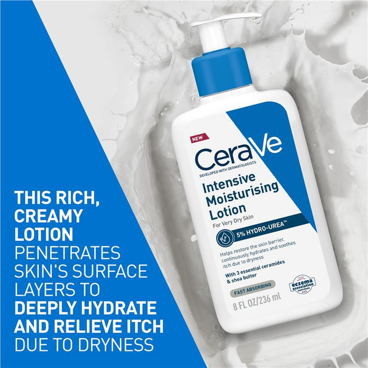 CeraVe Intensive Moisturising Lotion 236ml, in use