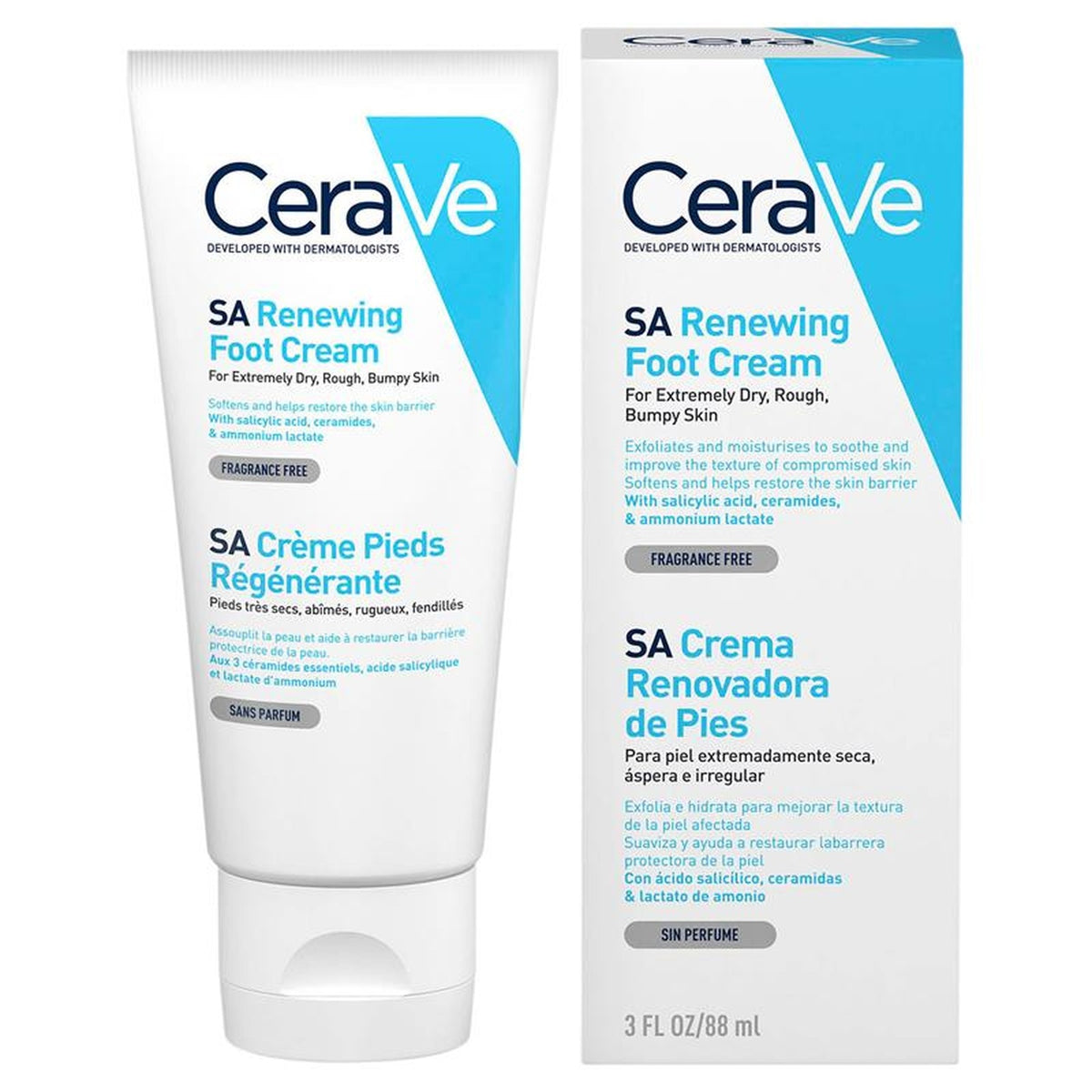 CeraVe Salicylic Acid Renewing Foot Cream 88ml, front of pack