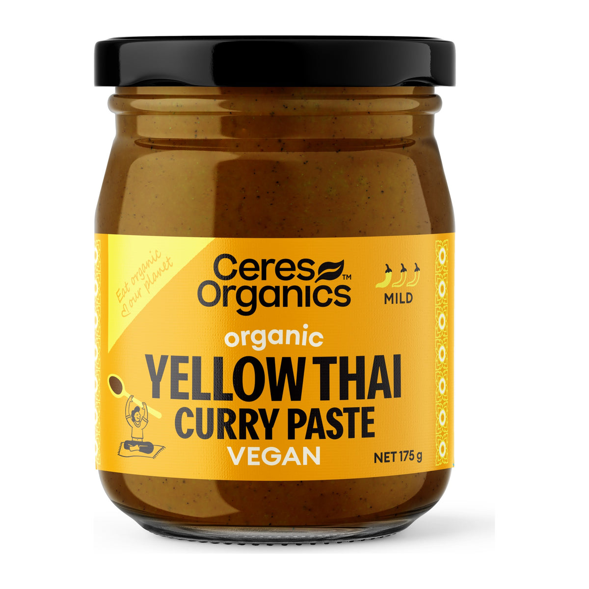 Ceres Organics Organic Yellow Thai Curry Paste 175g jar, mild heat