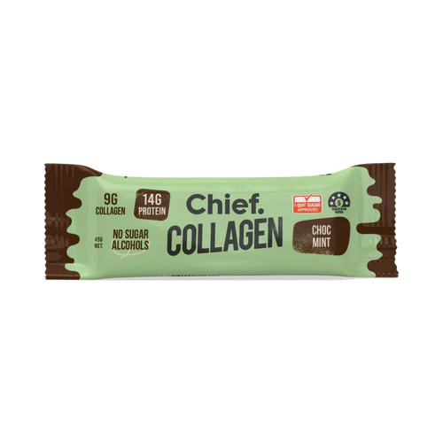 Collagen Protein Bar Choc Mint 45g-Chief-Matakana Pharmacy