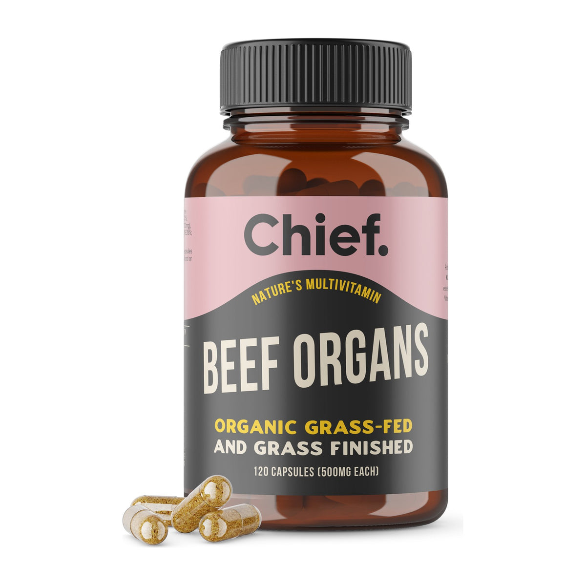 Chief Beef Organs 120 capsules bottle