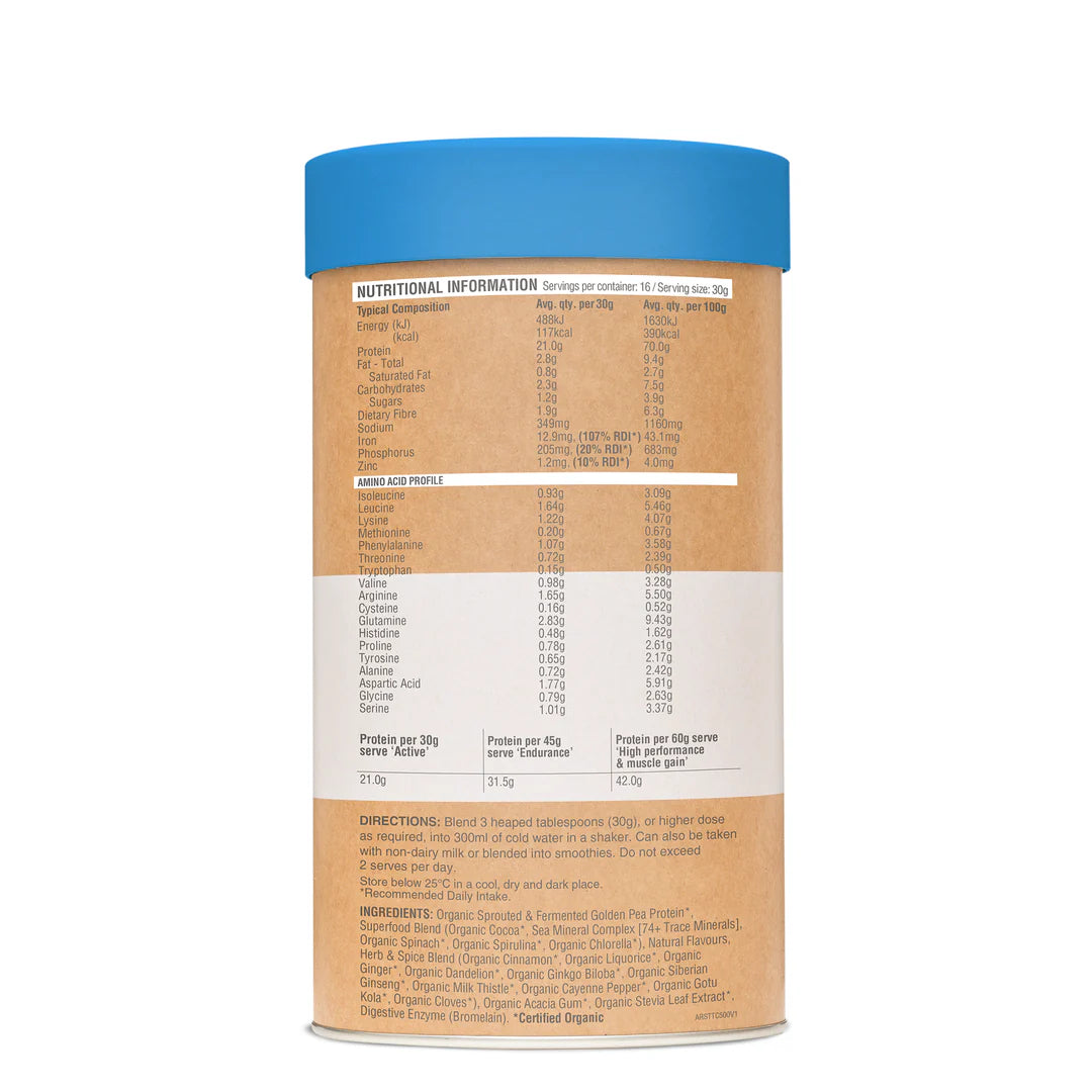 Image of Raw Protein Slim & Tone Triple Chocolate nutritional information