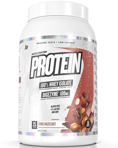 Protein 100% Whey Isolate Choc Hazelnut 990g-MuscleNation-Matakana Pharmacy