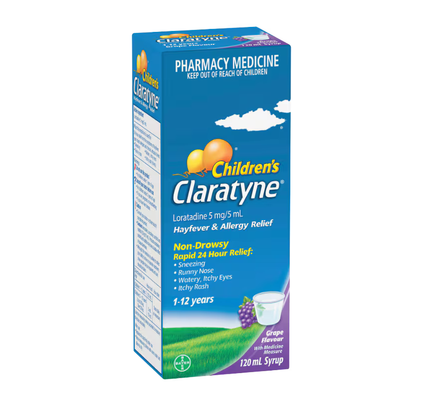Claratyne Children Syrup Grape 120ml-Bayer-Matakana Pharmacy