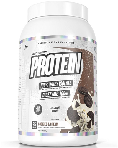 Protein 100% Whey Isolate Cookies & Cream 990g-MuscleNation-Matakana Pharmacy