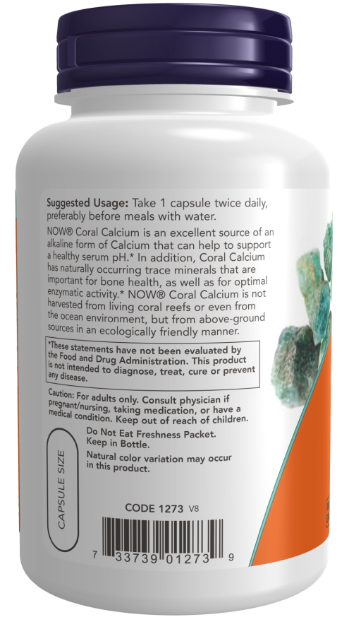 Image of Coral Calcium 1,000mg suggested usage