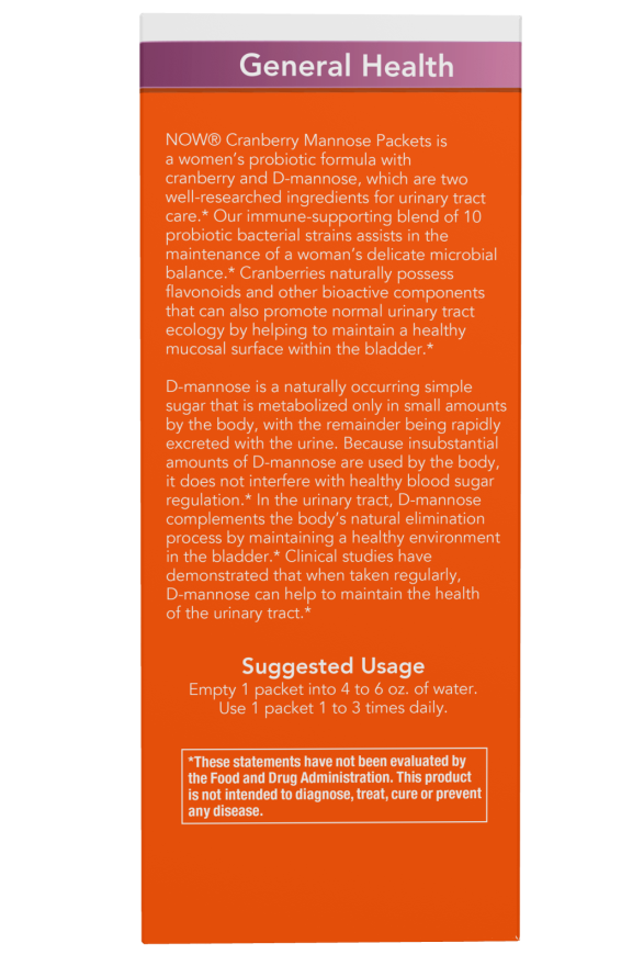 Image of Cranberry Mannose + Probiotics suggested usage