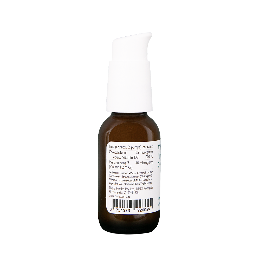 Image of THERAPURE my liposomal D + K 50ml ingredients