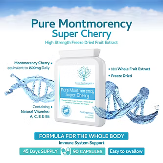 Pure Montmorency Super Cherry 90 Capsules-Swiss Bioenergetics-Matakana Pharmacy