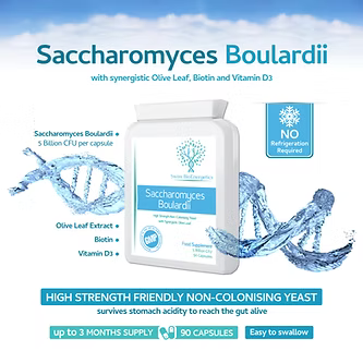 Saccharomyces Boulardii 90 Capsules-Swiss Bioenergetics-Matakana Pharmacy