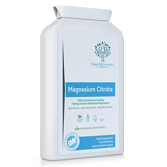 Magnesium Citrate 500mg 120 Capsules-Swiss Bioenergetics-Matakana Pharmacy