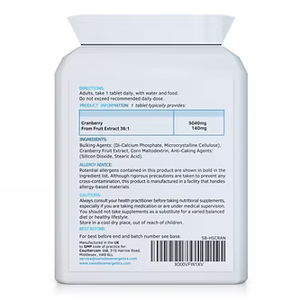Cranberry 90 Capsules-Swiss Bioenergetics-Matakana Pharmacy