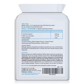 Premium Curcumin 95% 60 Capsules-Swiss Bioenergetics-Matakana Pharmacy