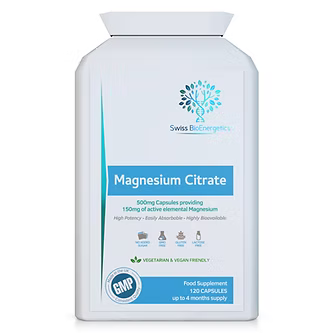 Magnesium Citrate 500mg 120 Capsules-Swiss Bioenergetics-Matakana Pharmacy