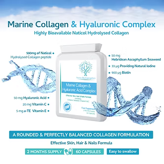 Marine Collagen & Hyaluronic Acid Complex 60 Capsules-Swiss Bioenergetics-Matakana Pharmacy