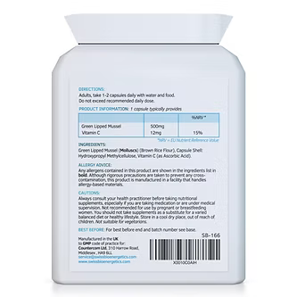 Green Lipped Mussel 90 Capsules-Swiss Bioenergetics-Matakana Pharmacy