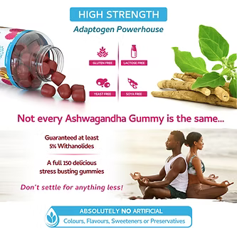 Ashwagandha Gummies 60 capsules-Swiss Bioenergetics-Matakana Pharmacy