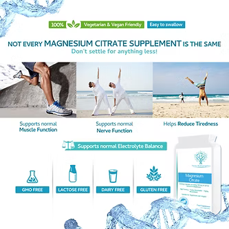 Magnesium Citrate 500mg 120 Capsules-Swiss Bioenergetics-Matakana Pharmacy