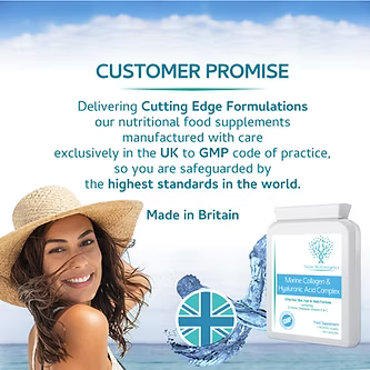 Marine Collagen & Hyaluronic Acid Complex 60 Capsules-Swiss Bioenergetics-Matakana Pharmacy