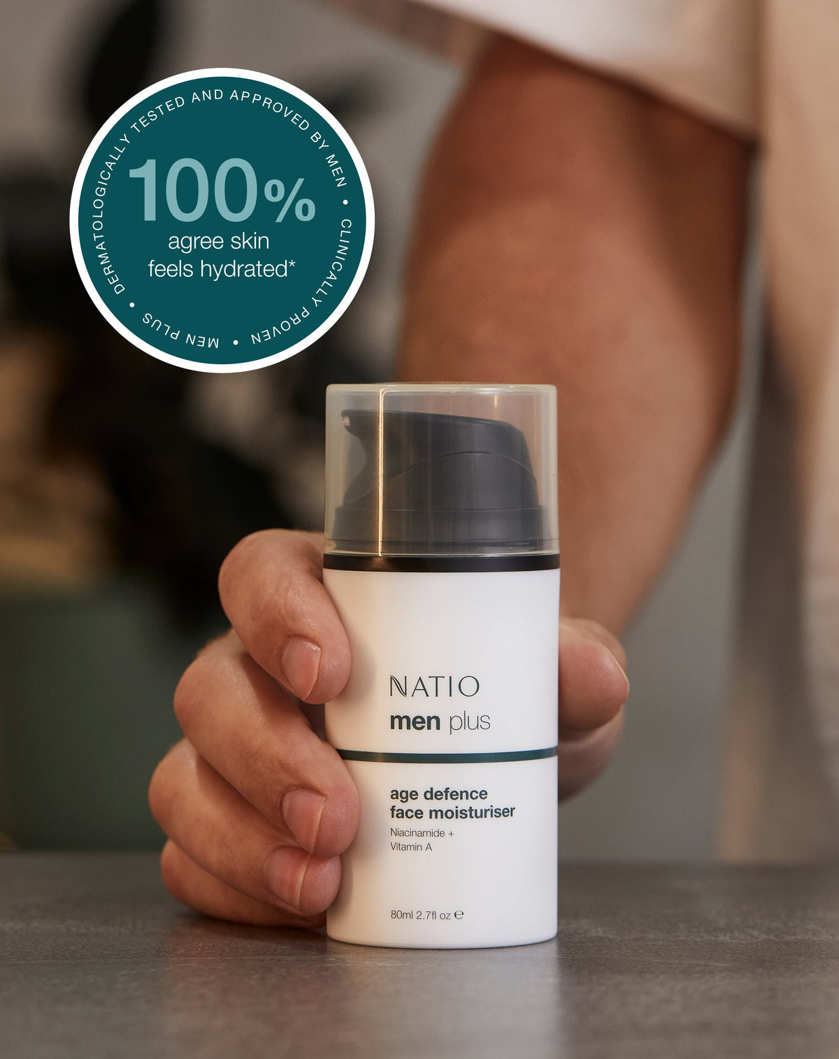 Mens Plus Age Defence Facial Moisturiser 80ml