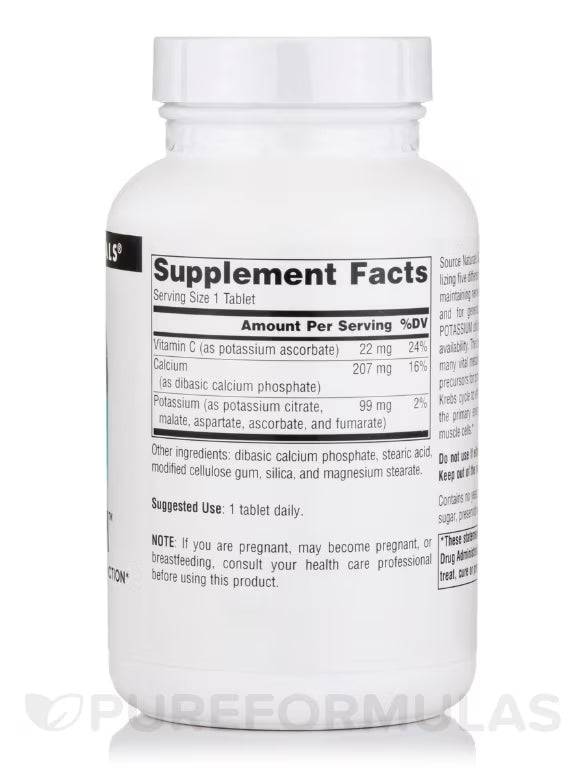 Ultra Potassium (99mg) 100t-Source Naturals-Matakana Pharmacy