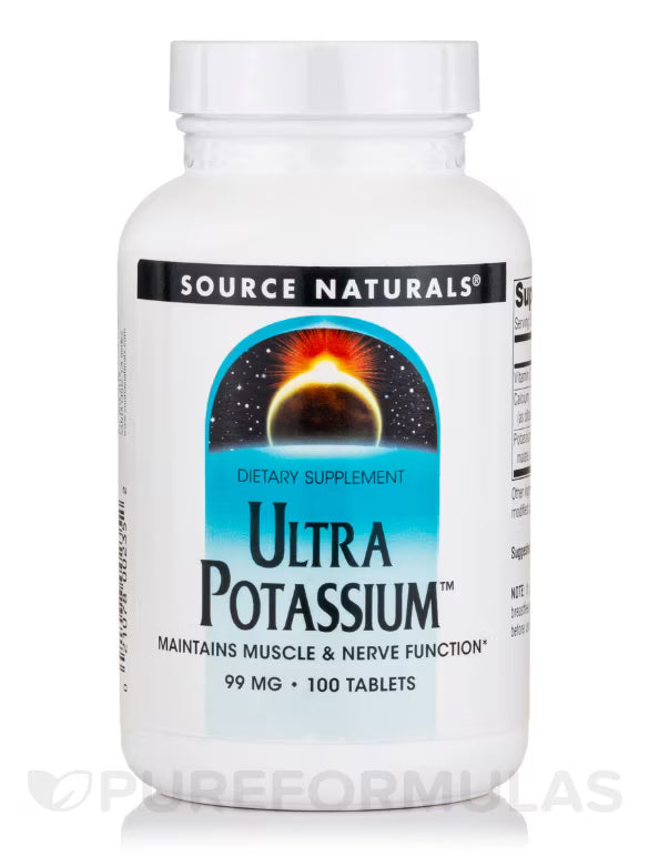 Ultra Potassium (99mg) 100t-Source Naturals-Matakana Pharmacy