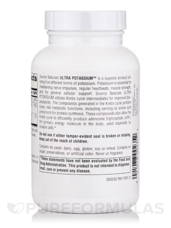Ultra Potassium (99mg) 100t-Source Naturals-Matakana Pharmacy