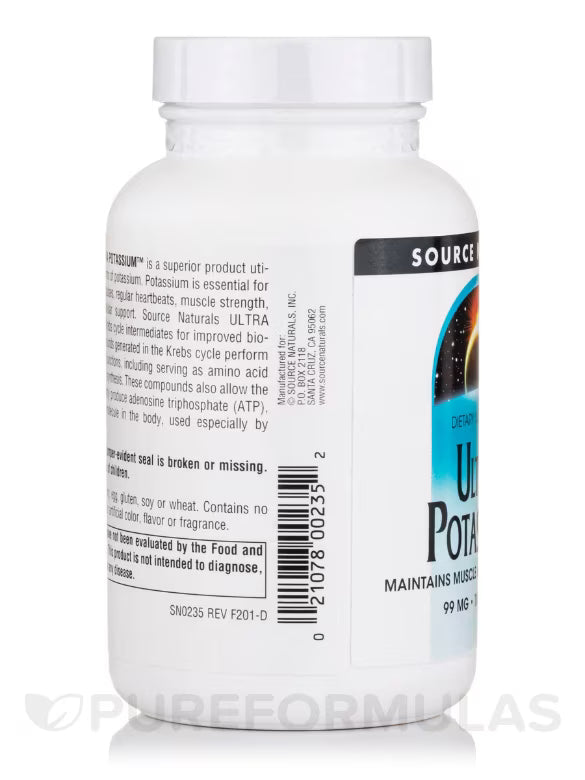 Ultra Potassium (99mg) 100t-Source Naturals-Matakana Pharmacy