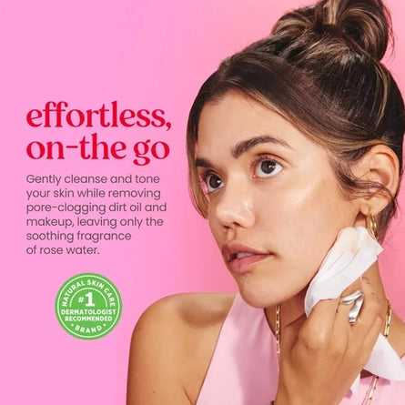 Burts Bees 3 in 1 Rose Water Micella Facial Towelettes 3pkt-Burt's Bees-Matakana Pharmacy