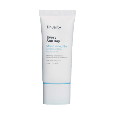 Dr. Jart+ Every Sun Day moisturizing sun cream tube on a white background
