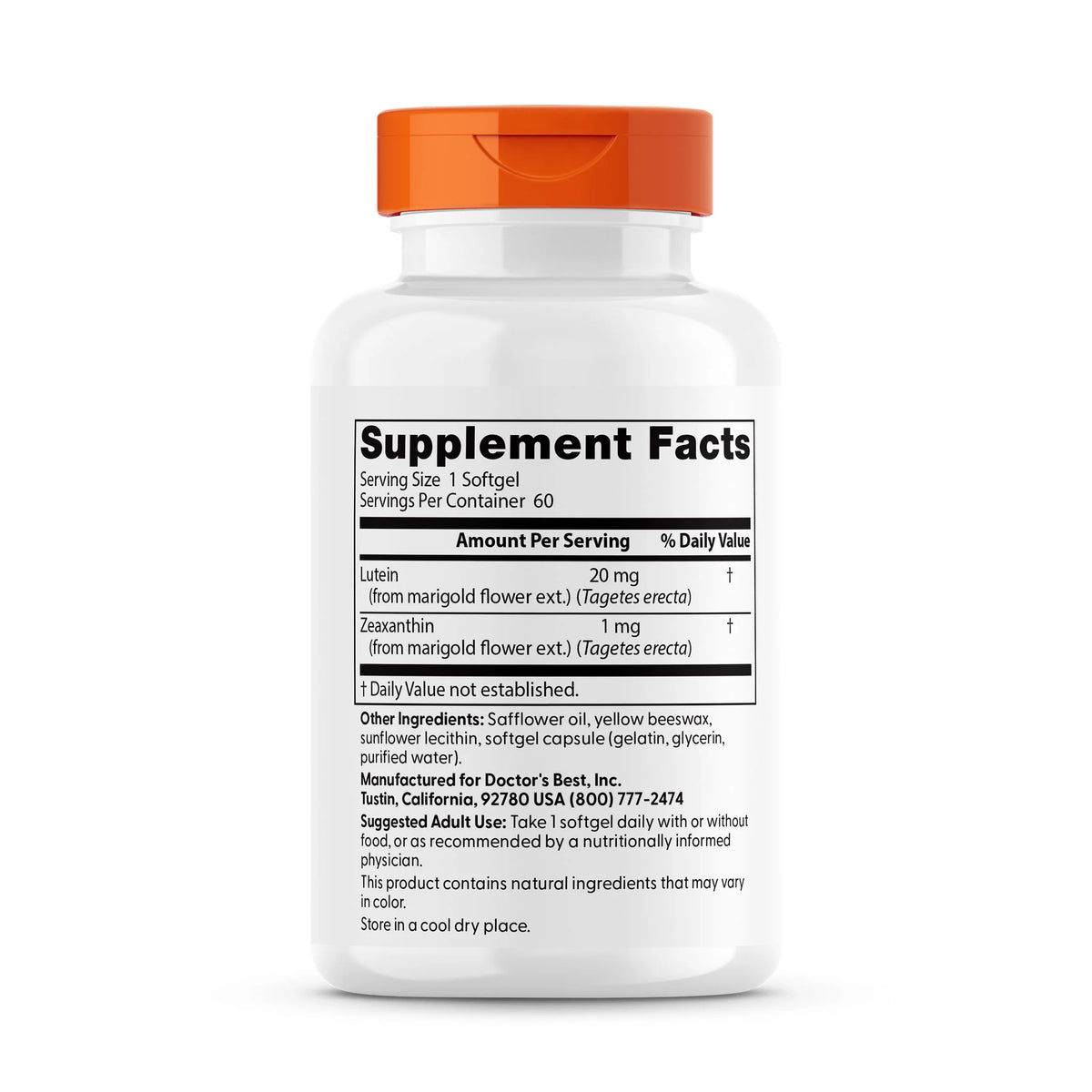 Lutein featuring FloraGLO 60 Capsules-Doctor's Best-Matakana Pharmacy