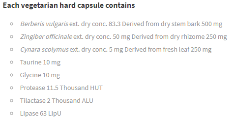 Image of Digestive Zyme 90 caps ingredients