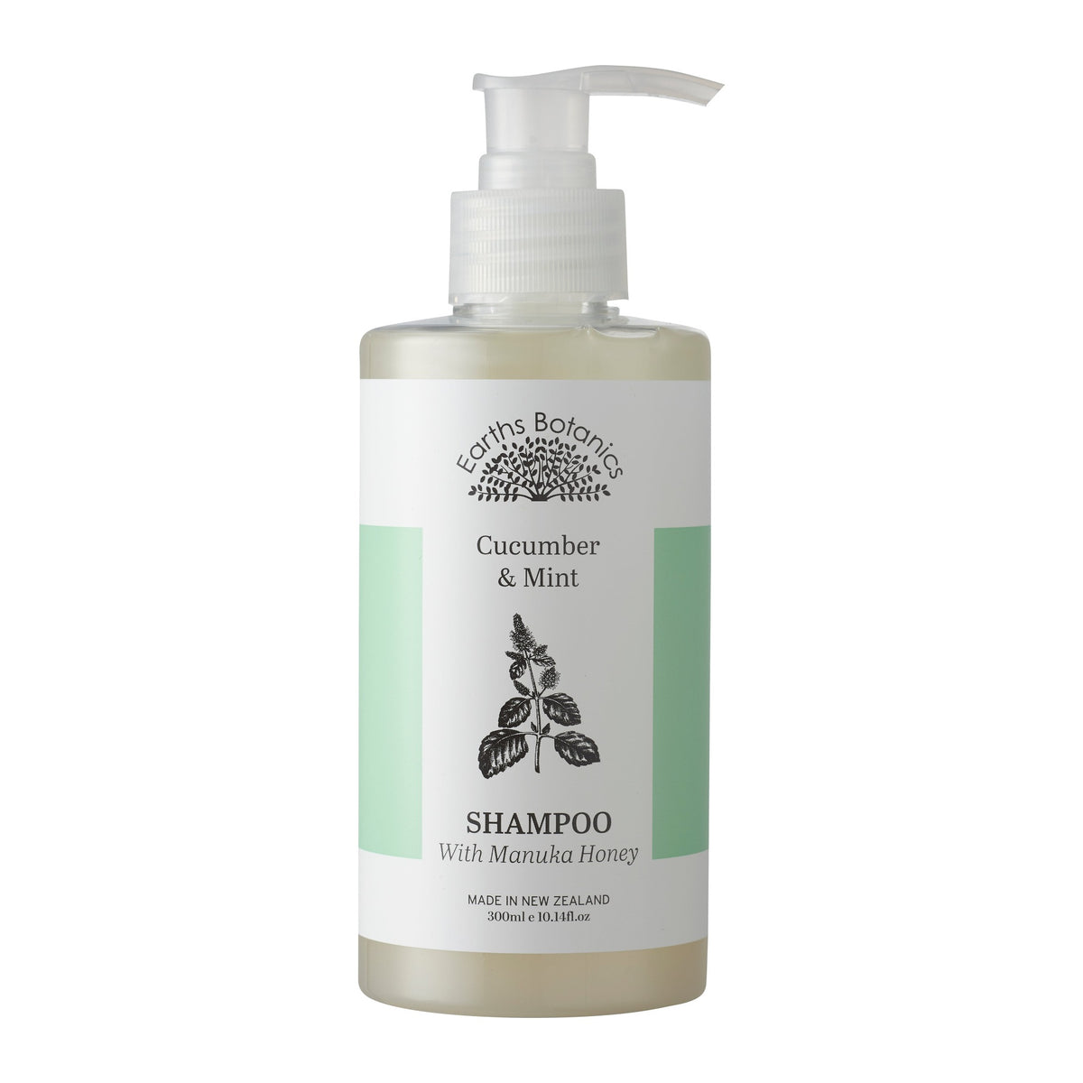 Earths Botanics Cucumber and Mint Shampoo 300ml pump bottle
