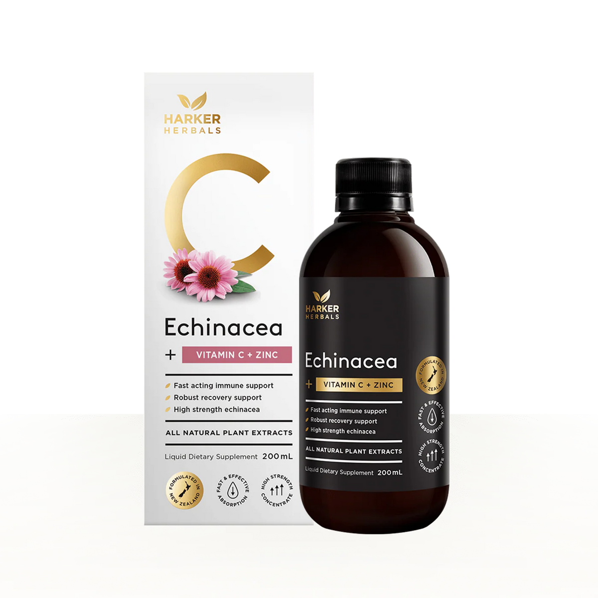 Echinacea, Vitamin C + Zinc 200ml-Harker Herbals-Matakana Pharmacy