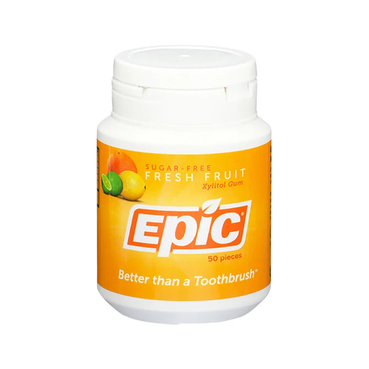 Image of EPIC Xylitol Chewing Gum Fresh Fruit Bottle 50