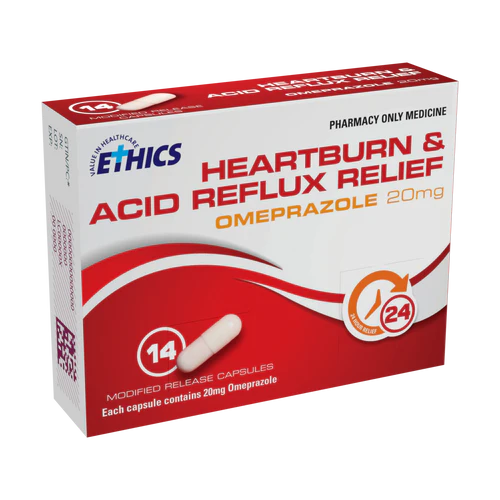 ETHICS Omeprazole 20mg 14pk-Matakana Pharmacy