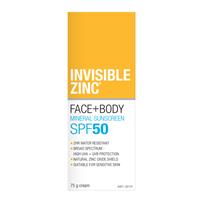 Image of INVISIBLE ZINC Face and Body 2-Hour Water Resistant SPF50 75g