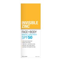 Face + Body Mineral Sunscreen SPF50 | Invisible Zinc