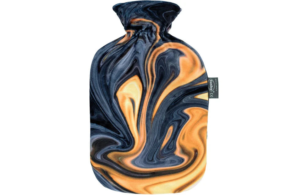 Hot Water Bottle with Printed Cover Marble 2.0L-FASHY-Matakana Pharmacy