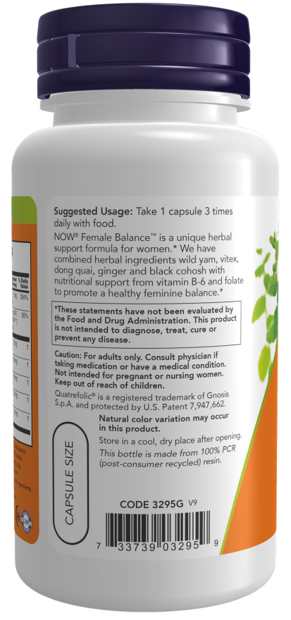 Image of Female Balance 90vcaps suggested usage