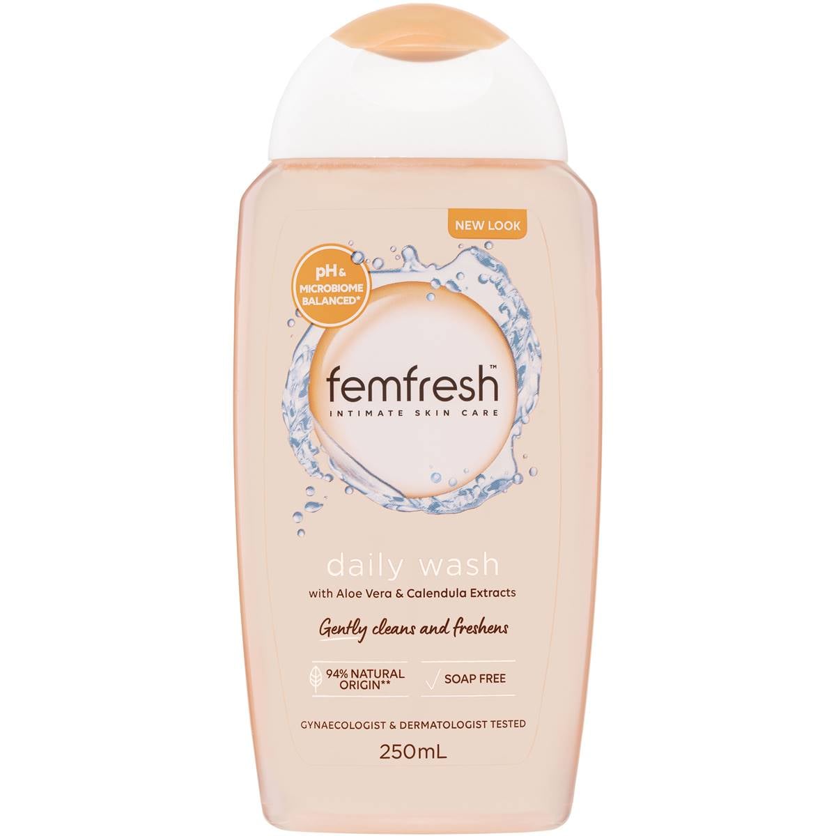 Femfresh Daily Intimate Wash 250ml bottle, front of pack