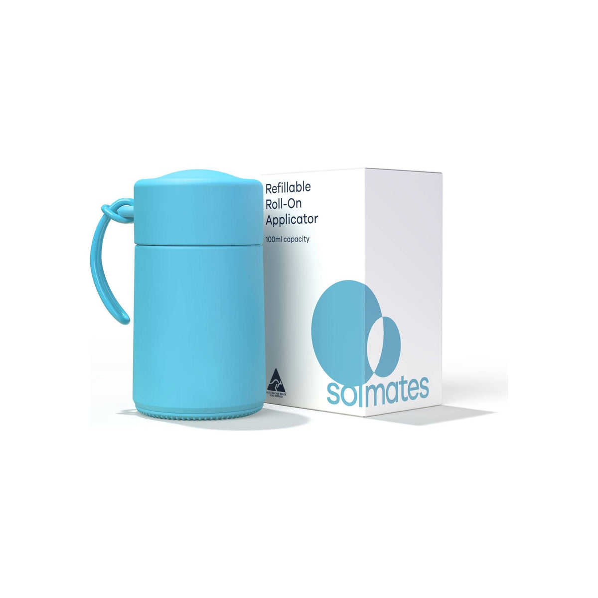 The Solmates 100ml applicator beside its box