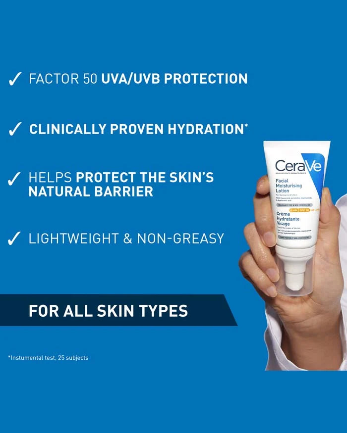 CeraVe Facial Moistuising Lotion AM SPF15 52ml-CeraVe-Matakana Pharmacy