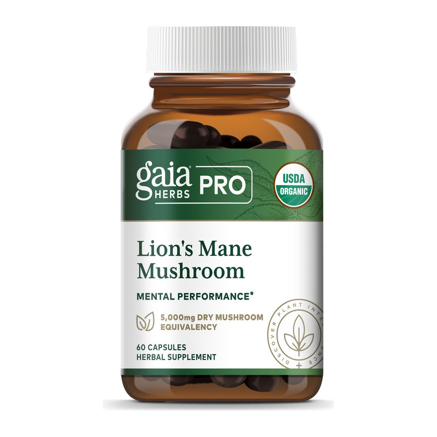 Lion's Mane Mushroom 60 Capsules | Gaia Herbs Pro