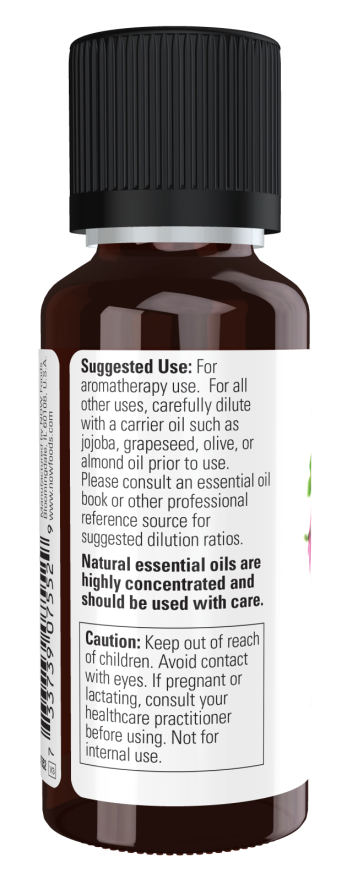 Image of NOW Pure GERANIUM OIL (Pelargonium Graveolens) 30ml suggested use