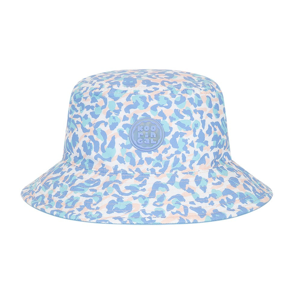 Kooringal Girl's Bucket Hat Lucia in Blue/Pink, view 4