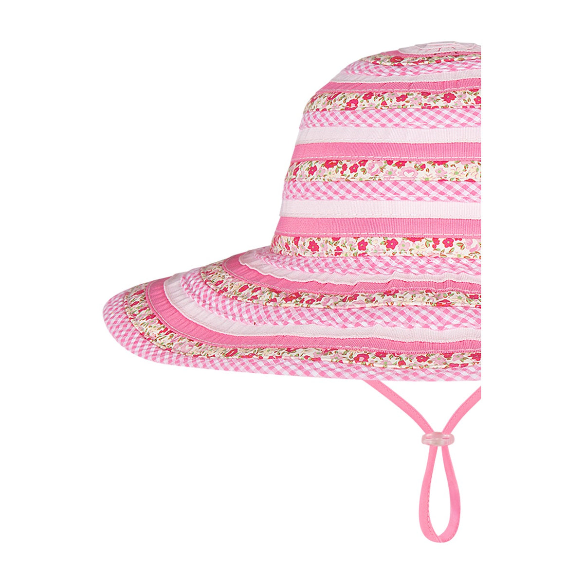 Kooringal Girl's Wide Brim Hat Sweetheart in Pink, view 4